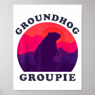 Poster Seguidor do Groundhog Retro Vintage 60s 70s 80s Ho