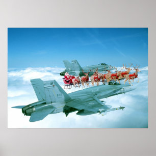 Póster Seguindo Papai Noel pela força aérea