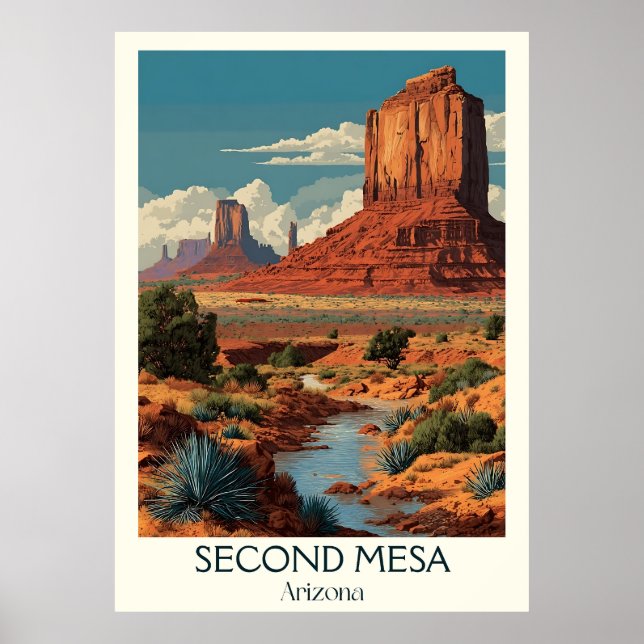 Poster Segunda Arizona Mesa | Retro (Frente)