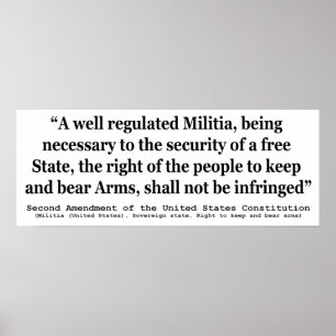 Póster Segunda Emenda à Constituição dos Estados Unidos