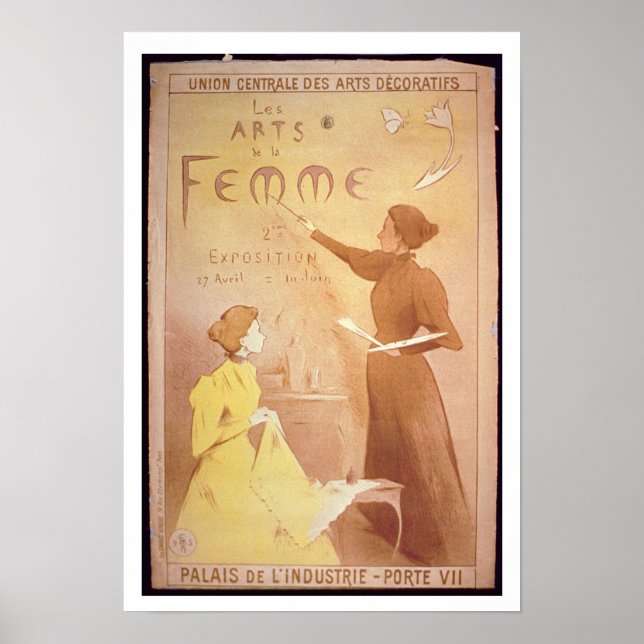 Póster "Segunda Exposição da Arte Feminina, Palais de L'I (Frente)