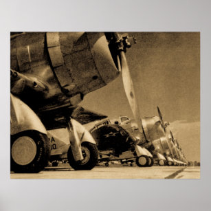 Póster Segunda Guerra Mundial: Aviões Bombistas Duvidosos