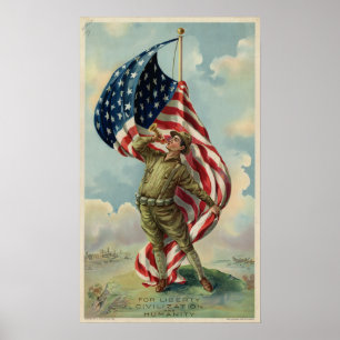 Poster Segunda Guerra Mundial pela Liberdade, Civilização