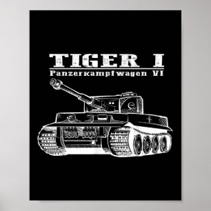 Poster Segunda Guerra Mundial Um Tanque Alemão I Um Panze