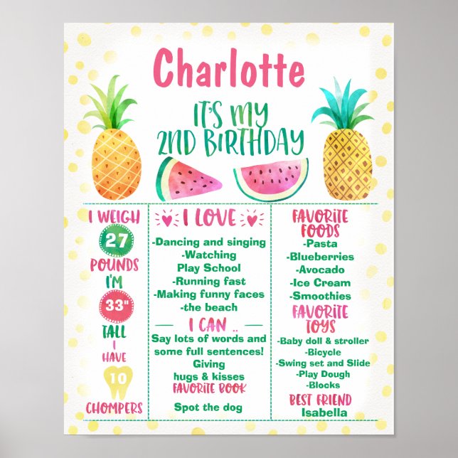 Póster Segundo aniversário de Milestone de Dois-Ti Frutti (Frente)