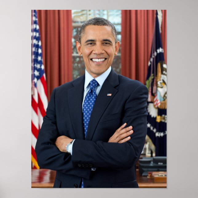 Poster Segundo do presidente Barack Obama Termo Oficial F (Frente)