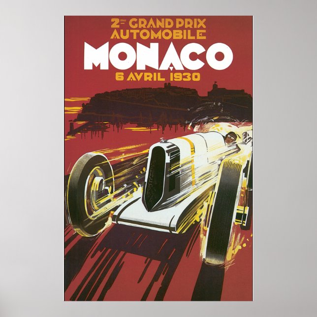 Poster segundo Grande Prêmio de Mônaco (Frente)
