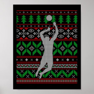Poster Segundo grau Da Faculdade De Voleibol Set Spike Ha