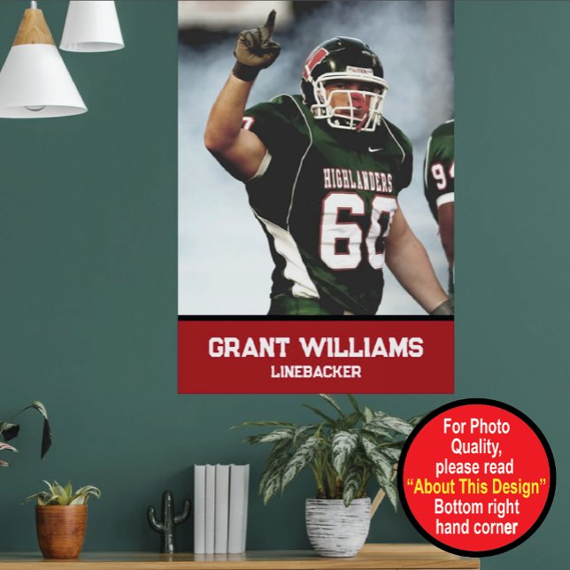 Poster Segundo grau personalizado ou futebol universitári (Criador carregado)