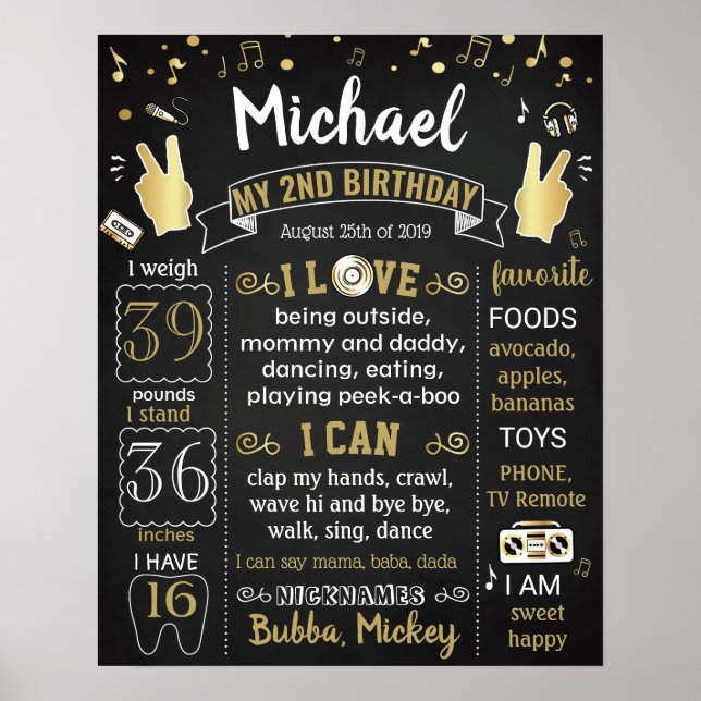 Poster Segundo sinal de marco de Aniversário do Hip Hip H (Frente)