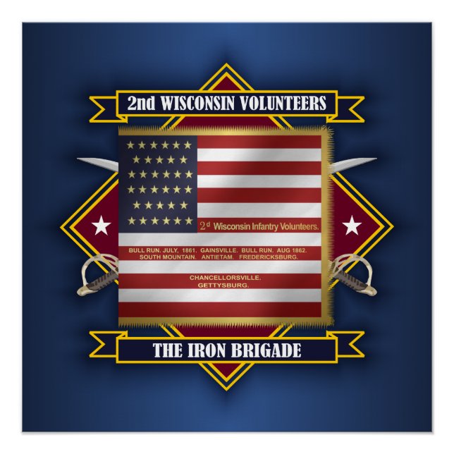 Póster segundo Wisconsin Volunteer Infantry (Frente)