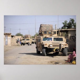 Póster Segurança da conduta de Humvee durante uma