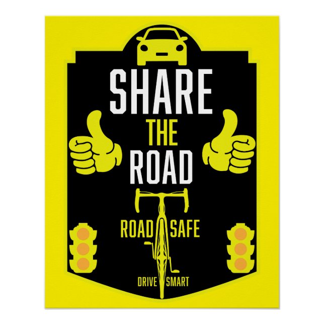 Póster Segurança rodoviária (Frente)