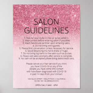 Poster Segurança Sanitária Covid de Salão de Cabelo Br