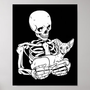 Poster Segurando Gato De Dia de as Bruxas engraçado De Ga