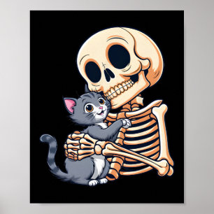 Poster Segurando Um Gato De Gato Bonito De Halloween Gato