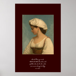 Póster Segure a empregada do Senhor