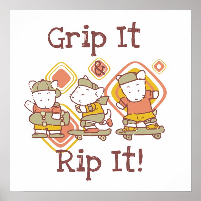 Póster Segure-o e pise-o no skate (Frente)