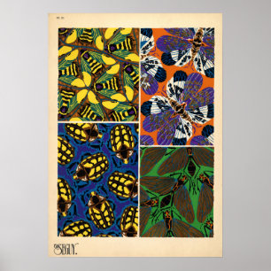 Poster Seguy Vintage Art Noveau Insect Pattern