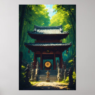 Poster "Seijaku no Mon" – Porta da Tranquilidade
