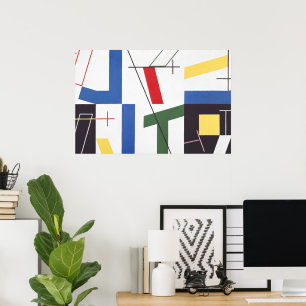 Poster Seis Espaços com Cruzes Sophie Taeuber-Arp