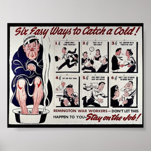 Poster Seis formas faceis travar um frio, estada no