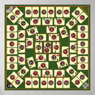 Póster Seis jogos de cartas do conselho das gerações -