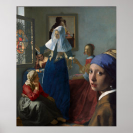 Poster Seis mulheres se reunindo - pôster de Johannes Ver