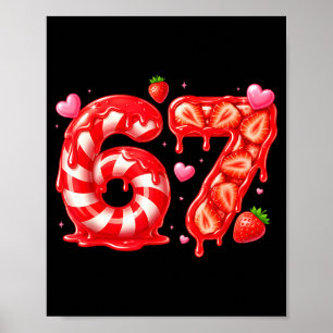 Poster Seis Sete 67 Meme 6 7 Dia dos Namorados Coração Ho