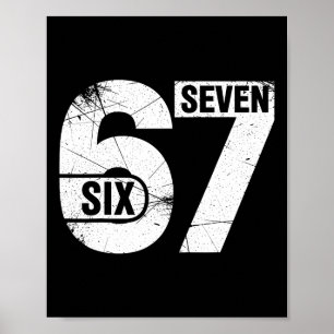 Poster Seis Sete 67 Meme Engraçado
