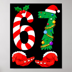 Poster Seis Sete 67 Meme Papai Noel Natal Férias Engraçad
