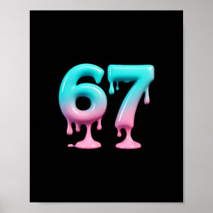 Poster Seis Sete 67 Meme Para Crianças e Adultos da Geraç
