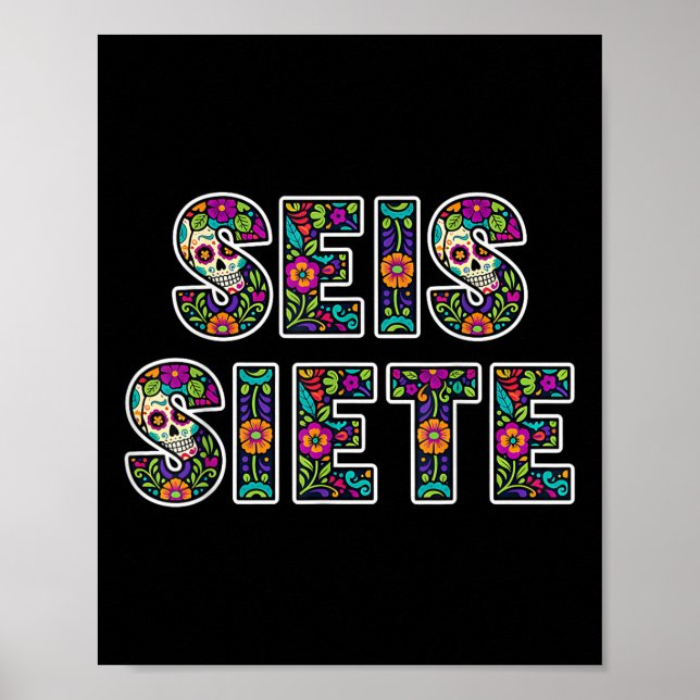 Poster Seis Sete 67 Seis Sete Meme Dia Dos Mortos  (Frente)