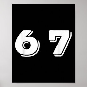 Poster Seis Sete 6 7 Design de Meme _1