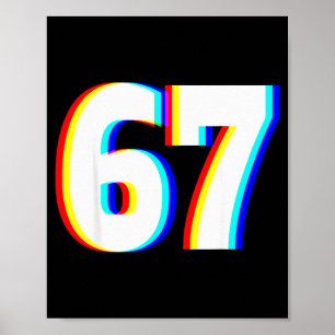 Poster Seis Sete 6 7 Ilusão Óptica Edm
