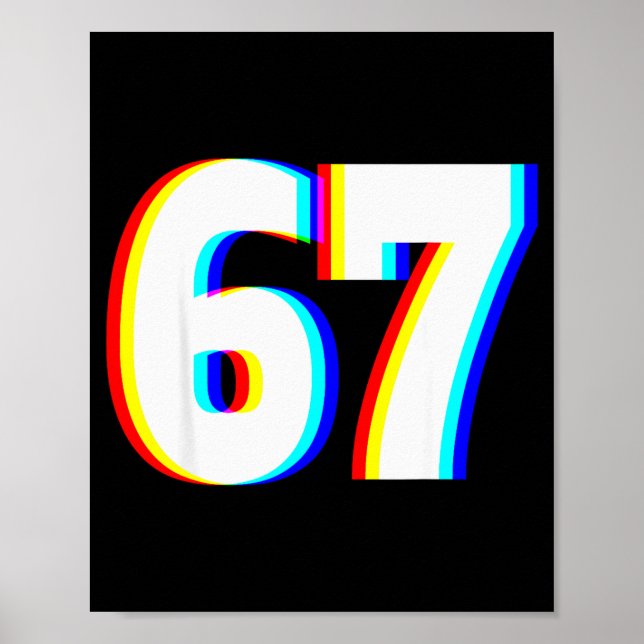 Poster Seis Sete 6 7 Ilusão Óptica Edm (Frente)