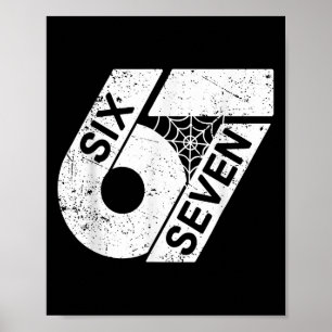 Poster Seis Sete 6 7 Meme 6 7 Fantasia de Halloween