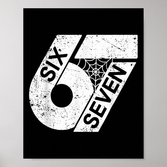 Poster Seis Sete 6 7 Meme 6 7 Fantasia de Halloween  (Frente)