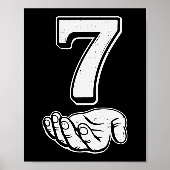 Poster Seis Sete 6 7 Meme Geração Alpha Gíria 6 7 Mãos Ca (Frente)