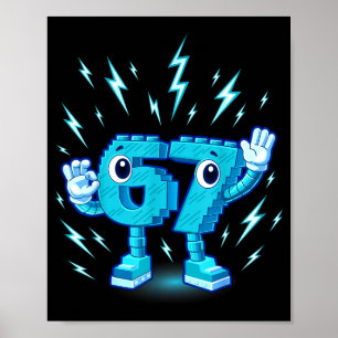 Poster Seis sete brainrot 6-7 design