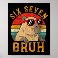 Seis Sete Bruh 67 Meme Engraçado Capivara Viral Se