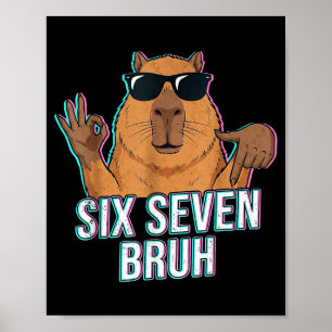Poster Seis Sete Bruh Capivara 67 Meninos Adolescentes Cr
