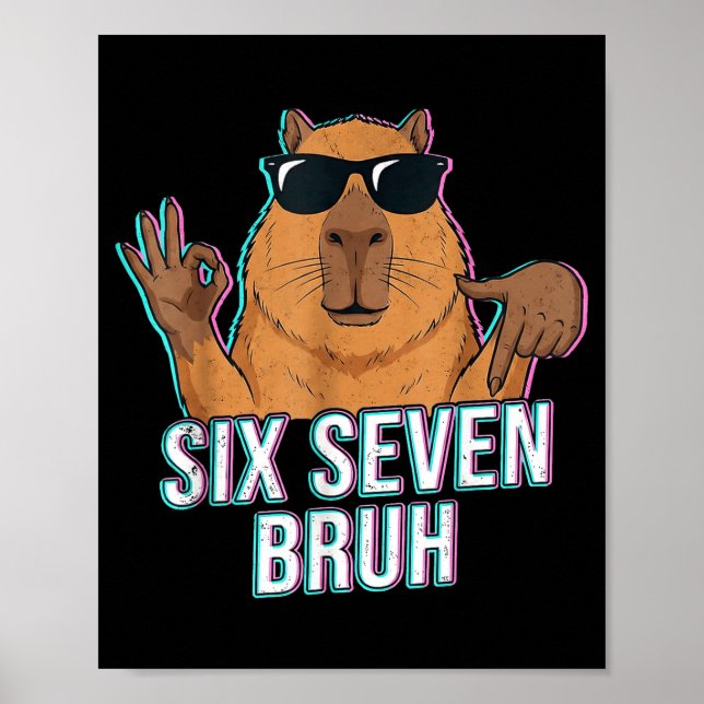 Poster Seis Sete Bruh Capivara 67 Meninos Adolescentes Cr (Frente)