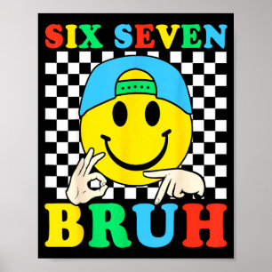 Poster Seis Sete Bruh Meninos 67 Meme Geração Alpha Gíria