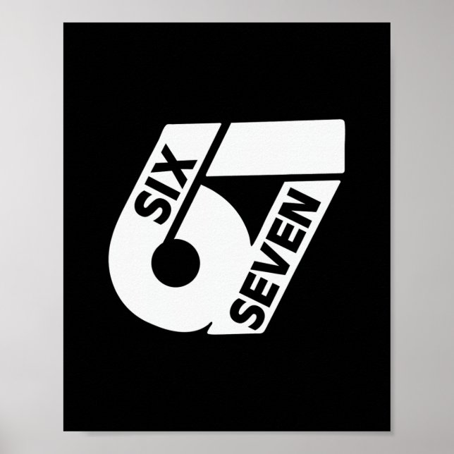 Poster Seis Sete Meme Legal 67 Número Divertido  (Frente)
