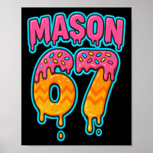 Poster Seis Sete Meme Mason 67 Sorvete Gotejamento Engraç