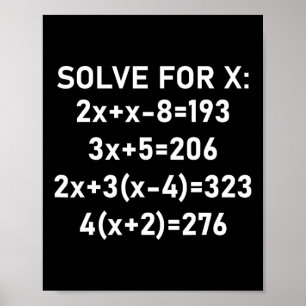 Poster Seis Sete Meme Matemática Álgebra Piada Resolva Pa