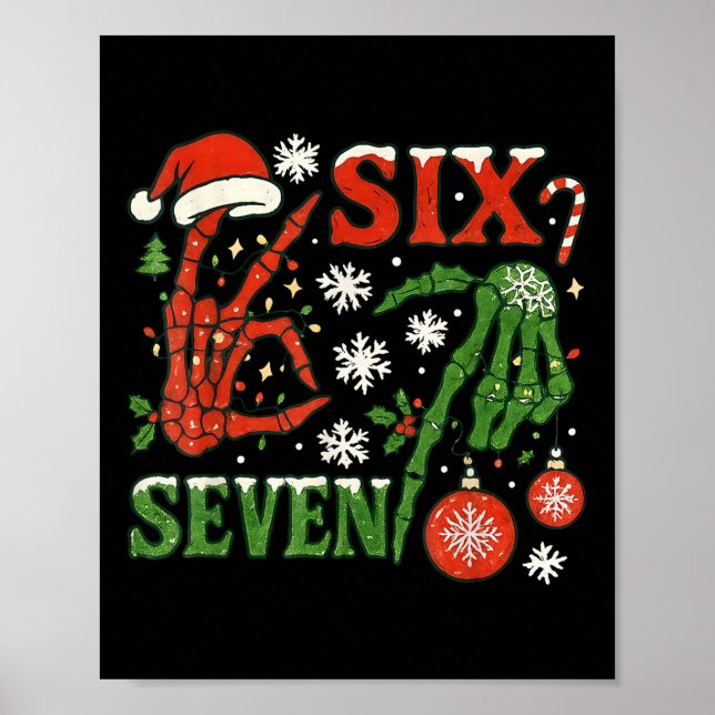 Poster Seis Sete Meme Natal 6-7 Natal Esqueleto Ha (Frente)