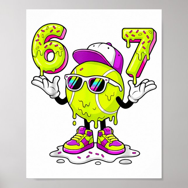 Poster Seis Sete Meme Tênis Sorvete Gotejamento 67 Para C (Frente)