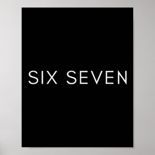 Poster Seis-sete Minimal Limpo 67 Design Genz Equipe Esqu